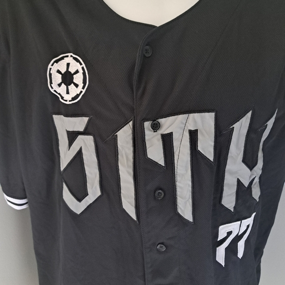 Our Universe Darth Vader Sith 77 Star Wars STITCHED Baseball Jersey Men's LG - Picture 5 of 7